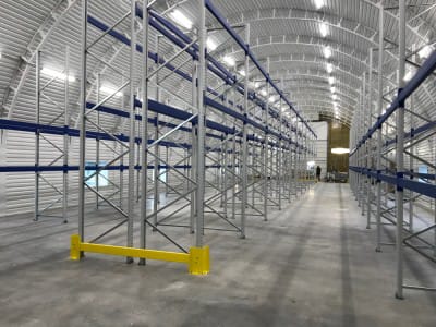 Pallet racks in the warehouse of firm "Pireka"